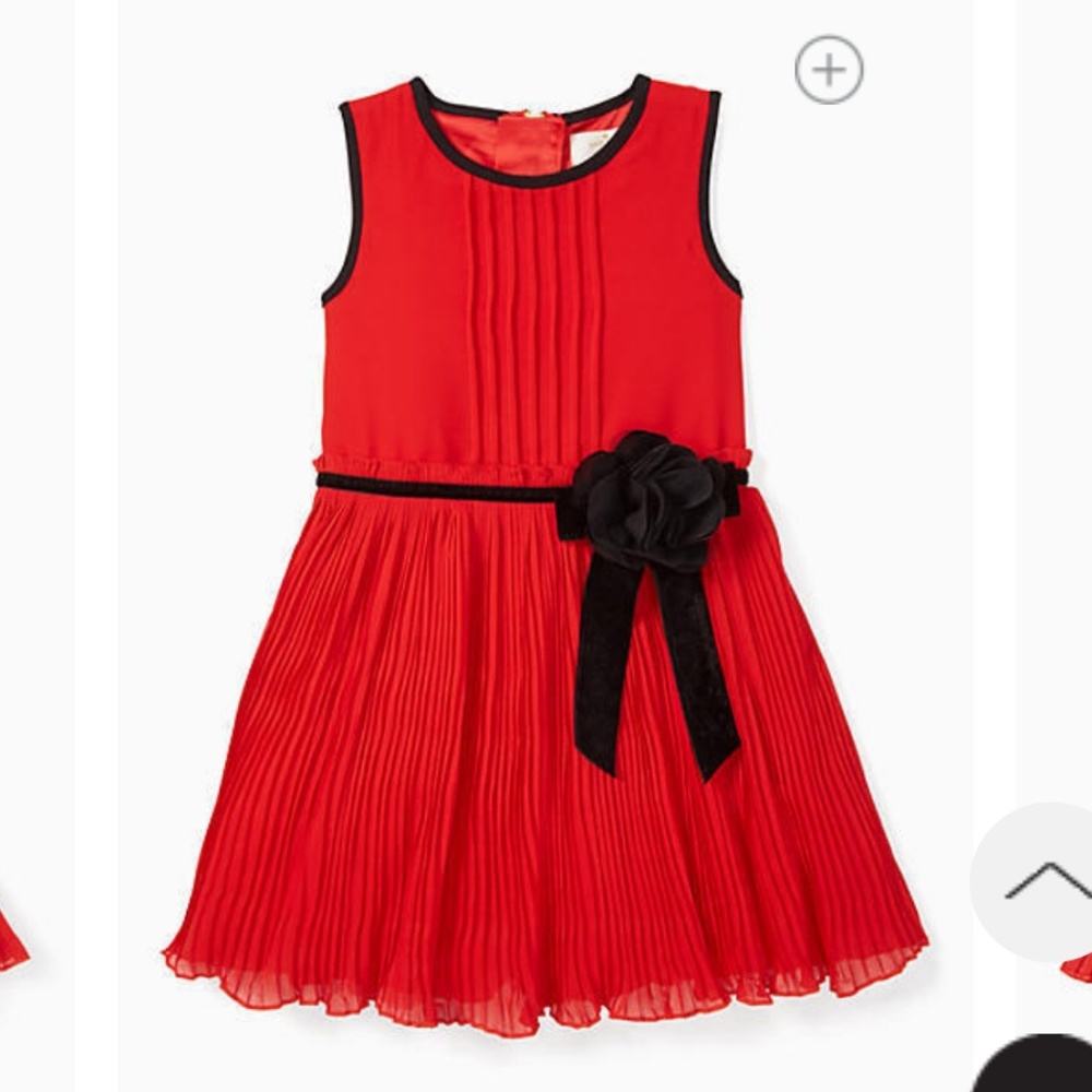 Kate spade girls' pleated chiffon dress